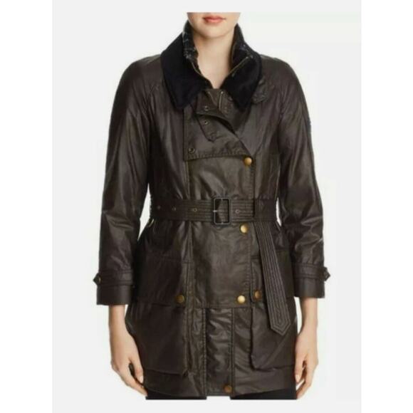 $1,395 Burberry Calver Hall Coat Dark Olive Coat w/ Black Puffy Jacket 8 US NWT - Picture 2 of 16